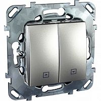 Выключатель для жалюзи кнопочный UNICA TOP, алюминий | код. MGU5.207.30ZD | Schneider Electric
